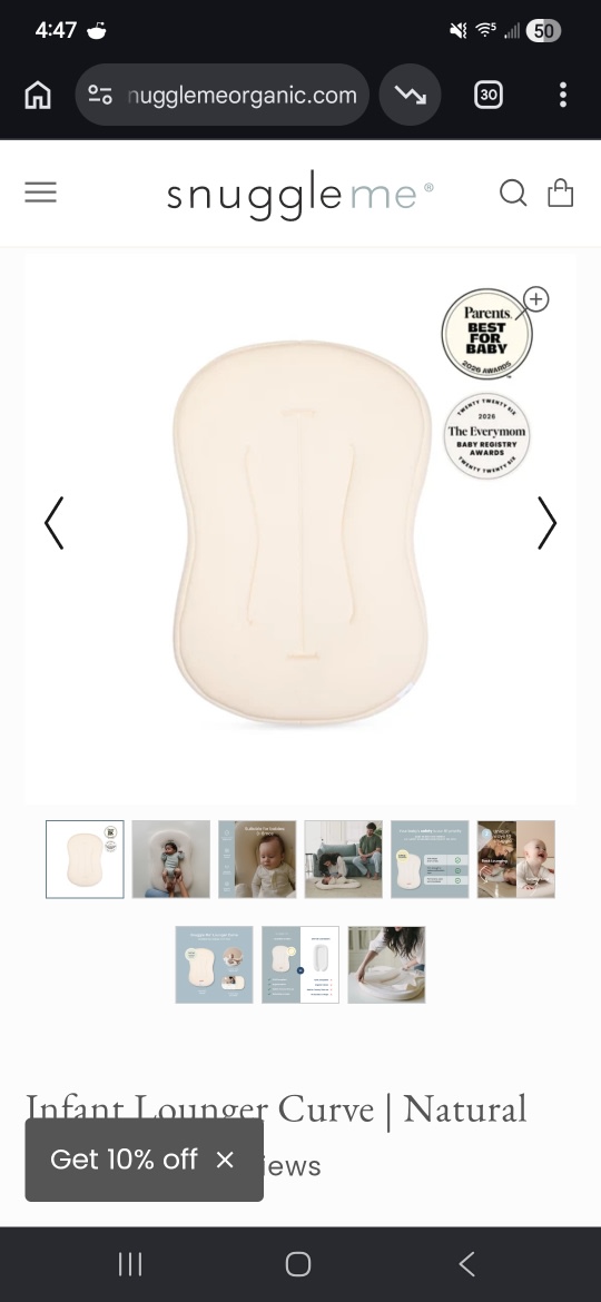 Infant Lounger Curve | Natural