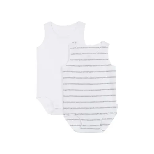 Bonds 2 Pack Singletsuit Grey/White | Baby Bunting AU