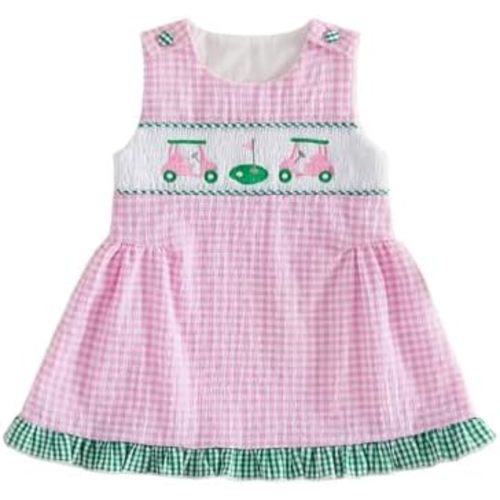 Toddler Baby Girl Football Dress Sleeveless Lapel Dresses
