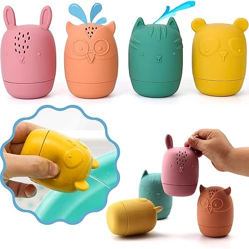 Bumble Bear Mold Free Non-Toxic Silicone Infant Bathtub Toys