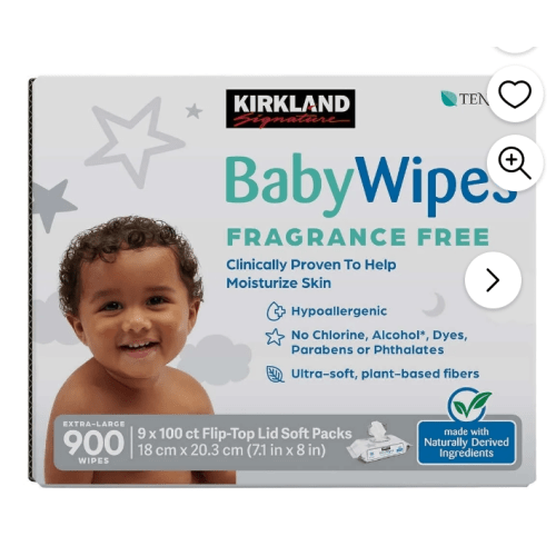Kirkland Signature Baby Wipes Fragrance Free, 900-count