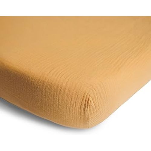 Muslin Fitted Crib Sheet (Fall Yellow)