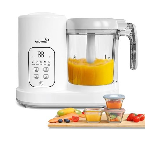 Baby Food Maker | Baby food Processor | All-in-One Baby Food Puree Blender Steamer Grinder Mills Machine Auto Cooking & Grinding with Self Cleans Touch Screen LCD Display, BPA Free - BL-603