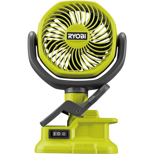 RYOBI RCF18-0 18V ONE+ Cordless 10cm Clamp Fan (Bare Tool) Hyper Green