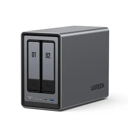 UGREEN NASync DXP2800 2-Bay Desktop NAS, Intel N100 Quad-core CPU, 8GB DDR5 RAM, 2.5GbE, 2 * M.2 NVMe Slots, 4K HDMI, Network Attached Storage (Diskless)