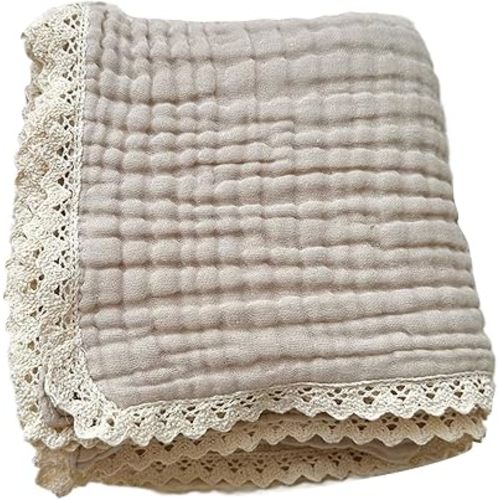 6 Layer Cotton Gauze Blanket With Breathable Design Luxurious 6-Layer Wrap Stylish Cotton Blanket For Boys Girls Breathable Six Layer Gauze Cotton Lace Blanket Baby Bed Blanket Soft & Baby 6