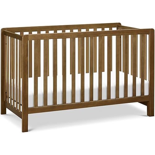 Carter’s by daVinci Colby 4-in-1 Convertible Baby Crib with Wooden Toddler Bed, Daybed & Full-Size Bed Conversion - Easy to Assemble & GREENGUARD Gold Certified - 4 Adjustable Mattress Heights, Walnut