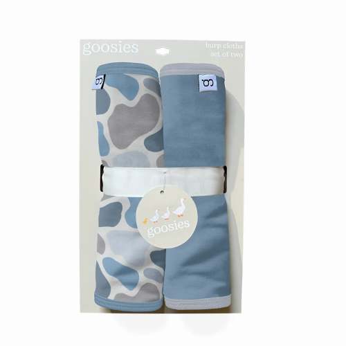Blue Pebble Camo Burp Cloth Set