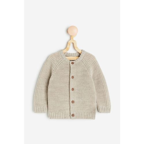 Knit Wool Cardigan, Light beige