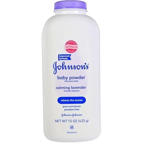 Johnson's Baby Powder, Pure Cornstarch, Lavender & Chamomile, 15 oz.