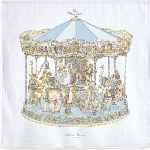 Swaddle - Carousel Blue