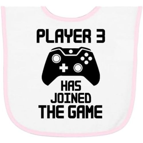 inktastic Player 3 Has Joined the Game Baby Terry Cloth Bib