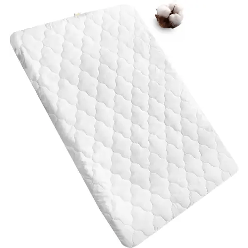 Cotton Pack and Play Mattress Pad Cover, Waterproof Pack n Play Mattress Protector 39" x 27", Compatible with Graco Pack n Play Portable Playard, Travel Play Yards, Gourd Pattern Quilted
