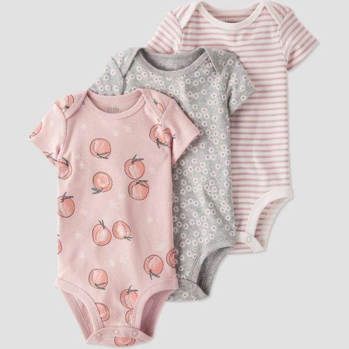 Baby Girls' 3pk Bodysuit - little planet by carter's Pink/Orange