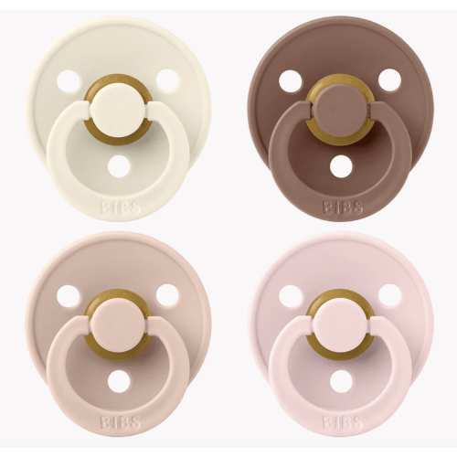 Colour Pacifiers 4 Pack - Ivory/Blush/Woodchuck/Blossom