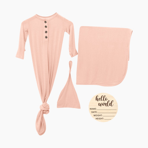 Snuggle Shield Snuggle Shield Gown, Swaddle & Hat Set - Pink, 0-6 M