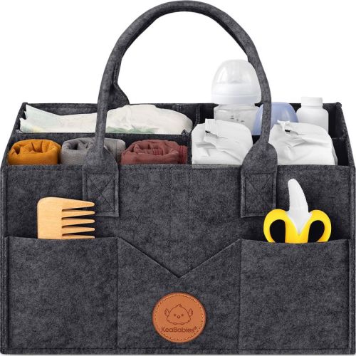 Original Baby Diaper Caddy Organizer, Large Storage Caddy Organizer for Nursery, Changing Table, Color: Mystic gray