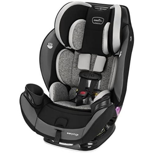 Evenflo EveryStage DLX All-In-One Convertible Car Seat for Infants & Toddlers, Rear Facing, Forward Facing, Canyons Gray