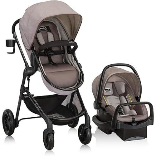 Evenflo Pivot Modular Travel System with LiteMax Infant Car Seat - Desert Tan