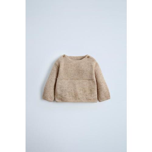 WOOL AND CASHMERE BLEND SWEATER - Tan marl | ZARA United States