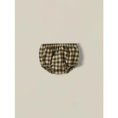 Olive Gingham Shortie | Organic Zoo
