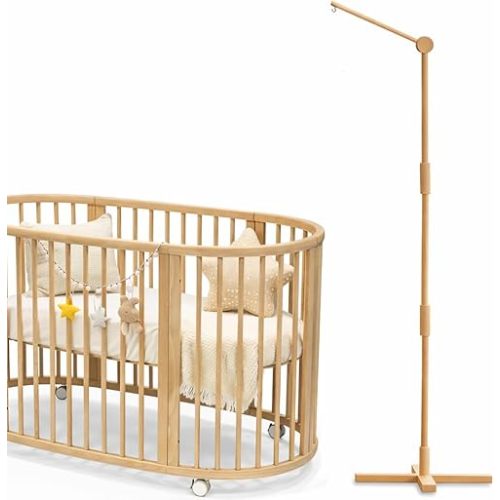 Mobile Arm Wooden Floor Standing