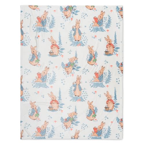 Franco Peter Rabbit Book Easter Kids Bedding Super Soft Cozy Throw, 46 in x 60 in, (Officially Licensed Product)