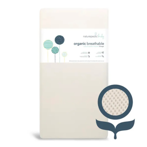 Breathable Organic 2-Stage Crib Mattress for Babies and Toddlers - Waterproof, GOTS Certified, Lightweight and Innerspring Options