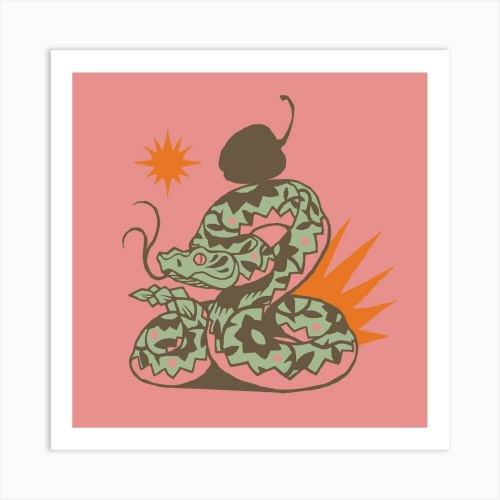 Cascabel 1 Art Print by Rodolfo Baquier - 12 x 12