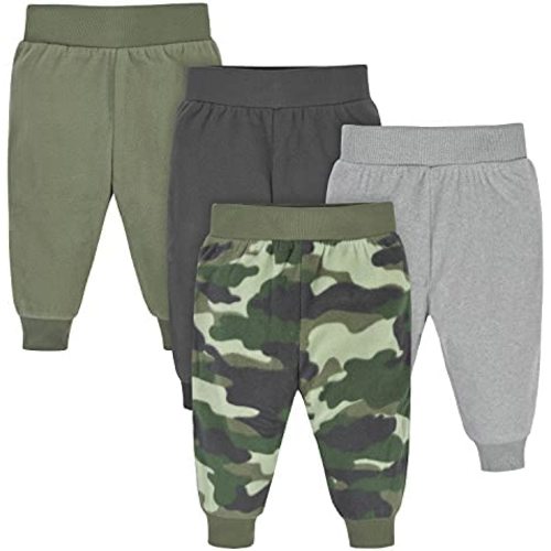 Gerber Baby Boys' 4-Pack Microfleece Pants