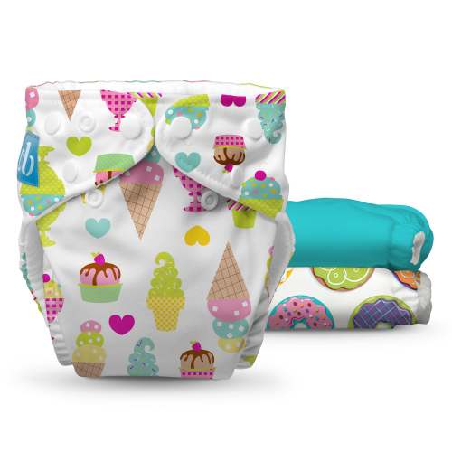 Reusable Cloth Diapers: One Size with Fleece (Pack of 3) - Yummy
