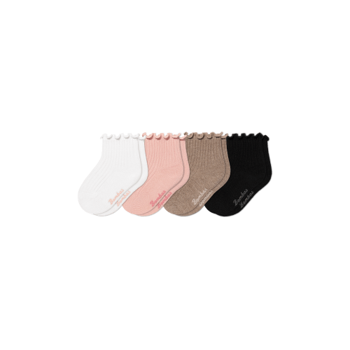 Baby Ruffle Rib Calf Sock 4-Pack (6-12 Months)