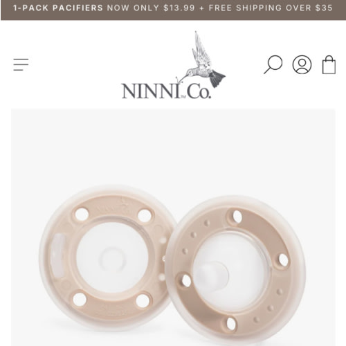 Ninni Pacifier Oatmeal 2 Pack