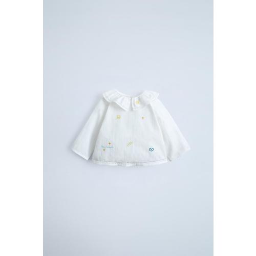 EMBROIDERED SHIRT - White | ZARA United States