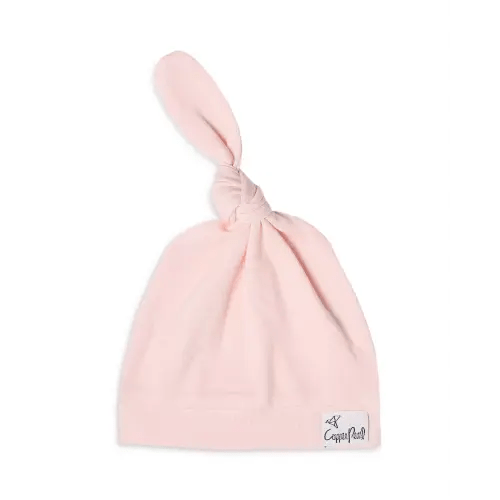 Blush Top Knot Hat, 0-4 Months