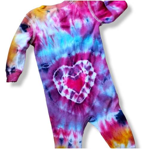 Rainbow Tie Dye Zip-Up Romper