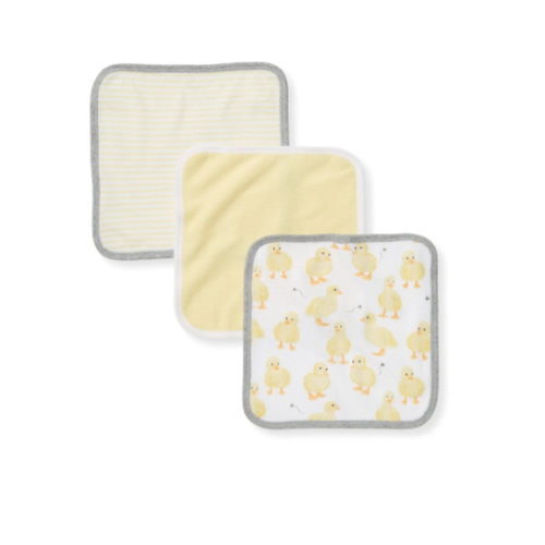 Little Ducks Organic Cotton Washcloths 3 Pack