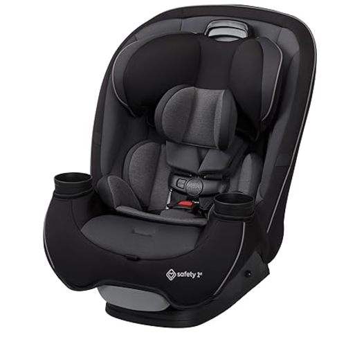 Safety 1st Grow and Go All-in-One Convertible Car Seat, Rear Facing, 5-40 lbs, Forward Facing (30–65 lbs), High Back Booster Seat 40-100 pounds, Black Phantom
