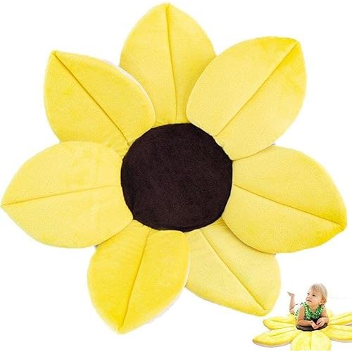 Baby Bath Flower Soft Cushion Non-Slip Safety Sink Insert Tub Play-mat 0-12 Months Foldable Shape Bath Tub Soft Seat