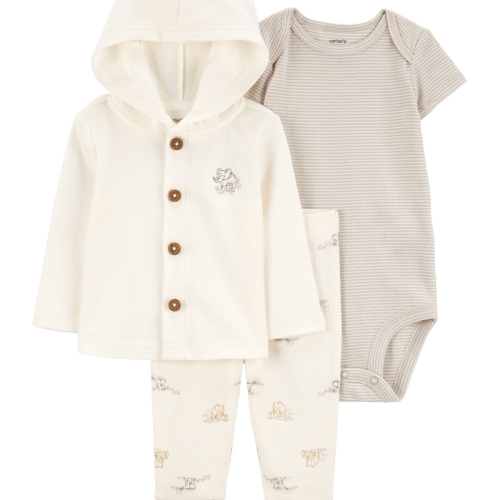 Grey/White Baby 3-Piece Elephant Little Jacket Set | Carter’s Oshkosh Canada
