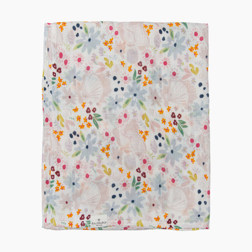 Loulou Lollipop Bamboo Muslin Swaddle - Shell Floral