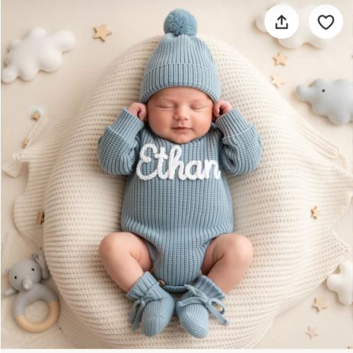 Customised NB Knitted Outfit