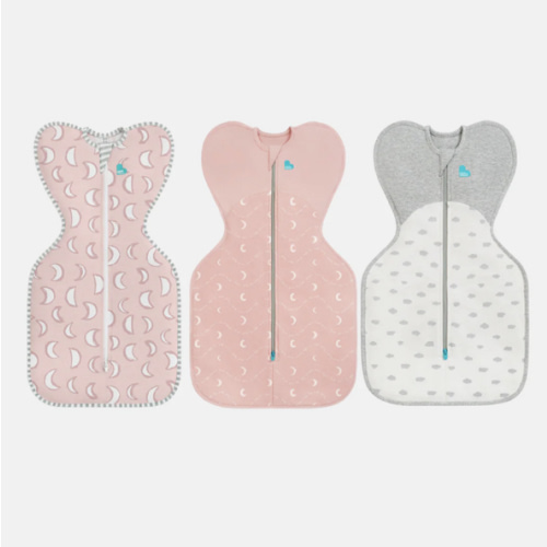 Swaddle Up Starter Bundle | 1.0 | 1.5 TOG | Pink Eclipse | Dusty Pink Moon | White Mini Cloud