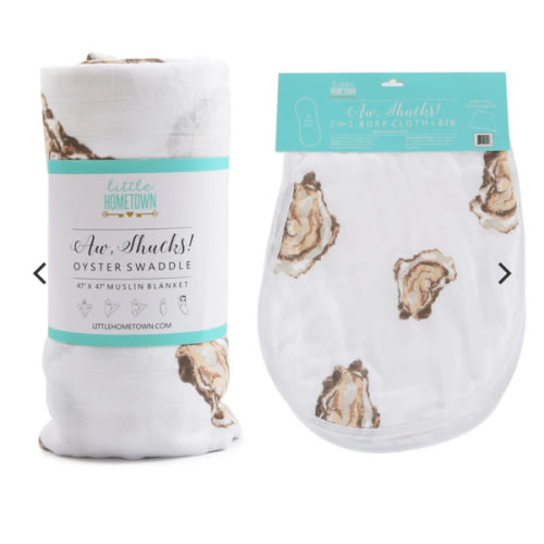 Oyster Baby Muslin Swaddle & Burp Cloth | Save 10% – Little Hometown