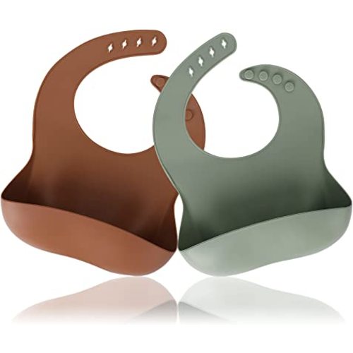 Socub Silicone Baby Bibs, Comfortable Waterproof Silicone Bibs for Babies & Toddlers, BPA Free, with Food Catcher Pocket