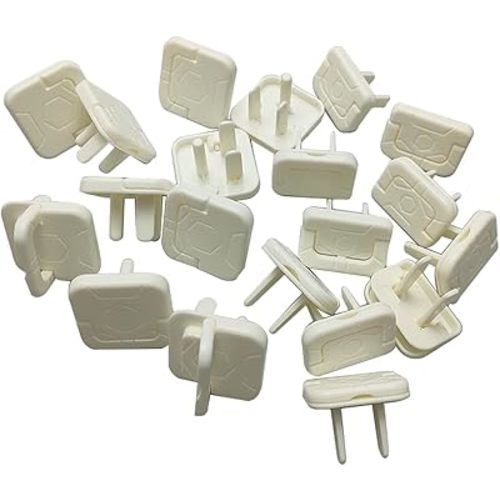 20PackWhite Outlet Covers with Hidden Pull Handle Baby Proofing Plug Covers 2-Prong and 3-Prong Electrical Outlet Cap, Safety Power Outlet Plug Covers,Protectors Kid Proof Outlet Cap