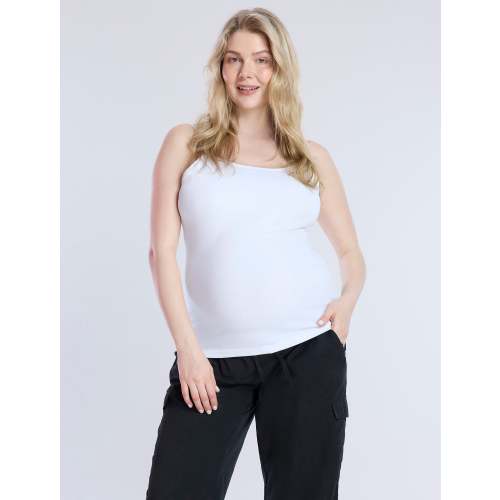 Clip-Down Nursing Cami - White