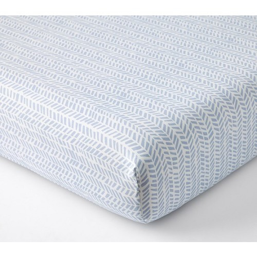 Sateen Chevron Crib Sheets | Pottery Barn Kids