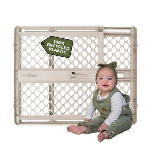 Toddleroo by North States Renew 100% Recycled Plastic Baby Gate 26"-42" - Sandstone