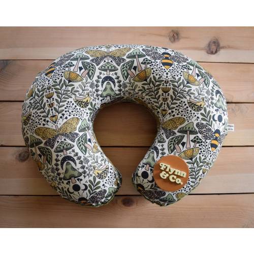 nursing pillow cover : butterfly and bee, mushroom moon nursing pillow cover, butterflies baby nursery, witchy pillow cover, moon phases